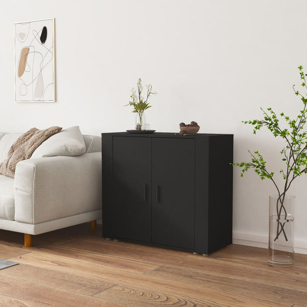 Schwarzes Sideboard 80x33x70 cm