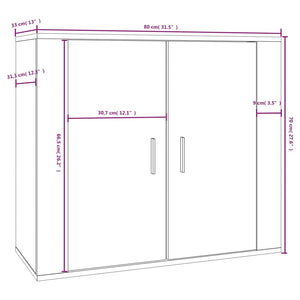 Sideboard Sonoma Eiche 80 cm