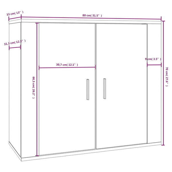 Sideboard Sonoma Eiche 80 cm