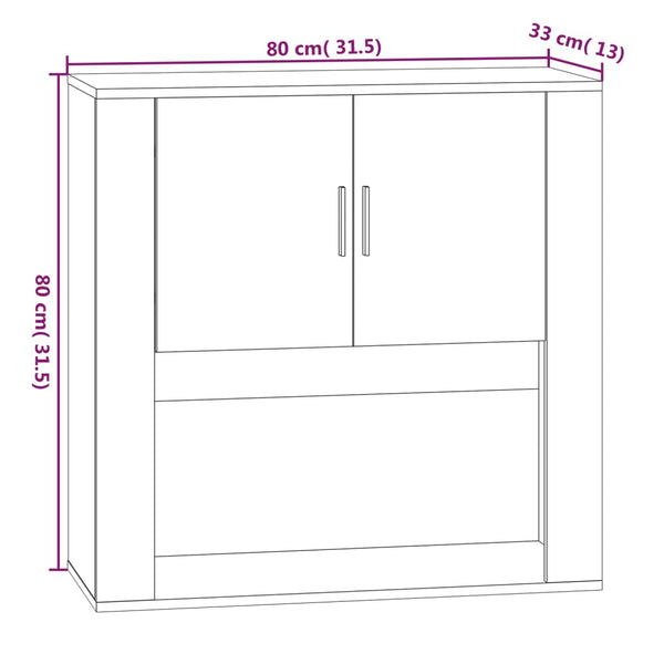 Weißer Wandschrank 80x80 cm