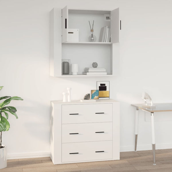 Weißer Wandschrank 80x80 cm