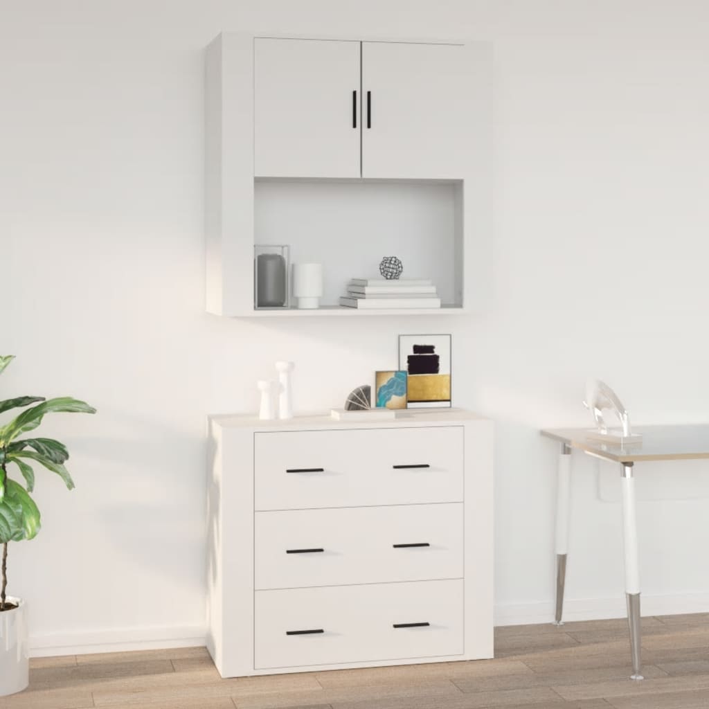 Weißer Wandschrank 80x80 cm