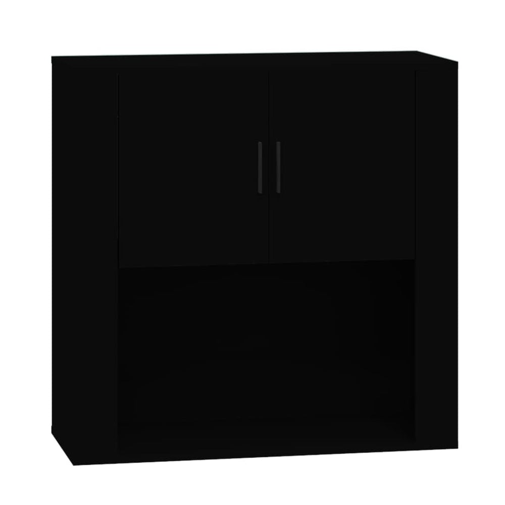 Schwarzer Wandschrank 80x80 cm