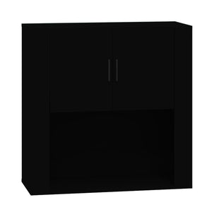 Schwarzer Wandschrank 80x80 cm