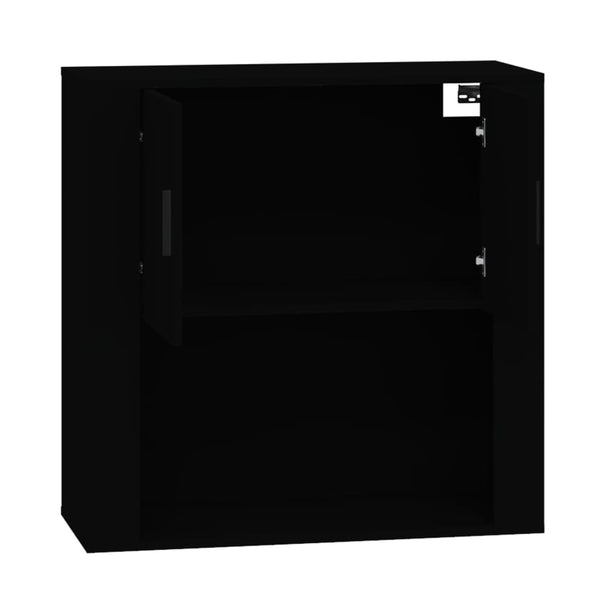 Schwarzer Wandschrank 80x80 cm