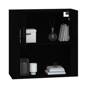 Schwarzer Wandschrank 80x80 cm