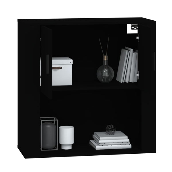 Schwarzer Wandschrank 80x80 cm