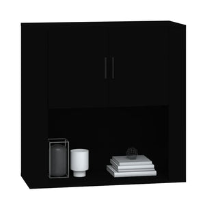 Schwarzer Wandschrank 80x80 cm