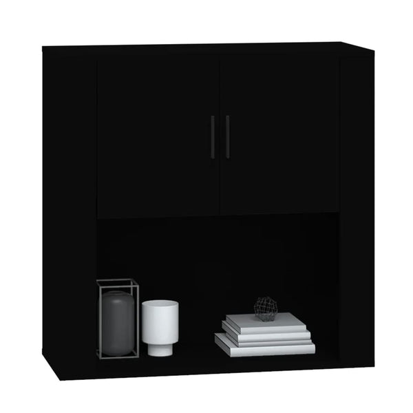 Schwarzer Wandschrank 80x80 cm