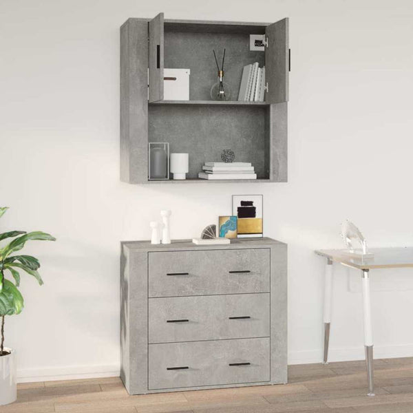 Wandschrank Betongrau 80x80 cm