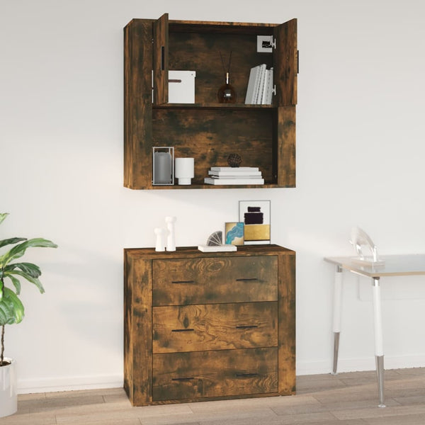 Wandschrank Räuchereiche 80x80 cm