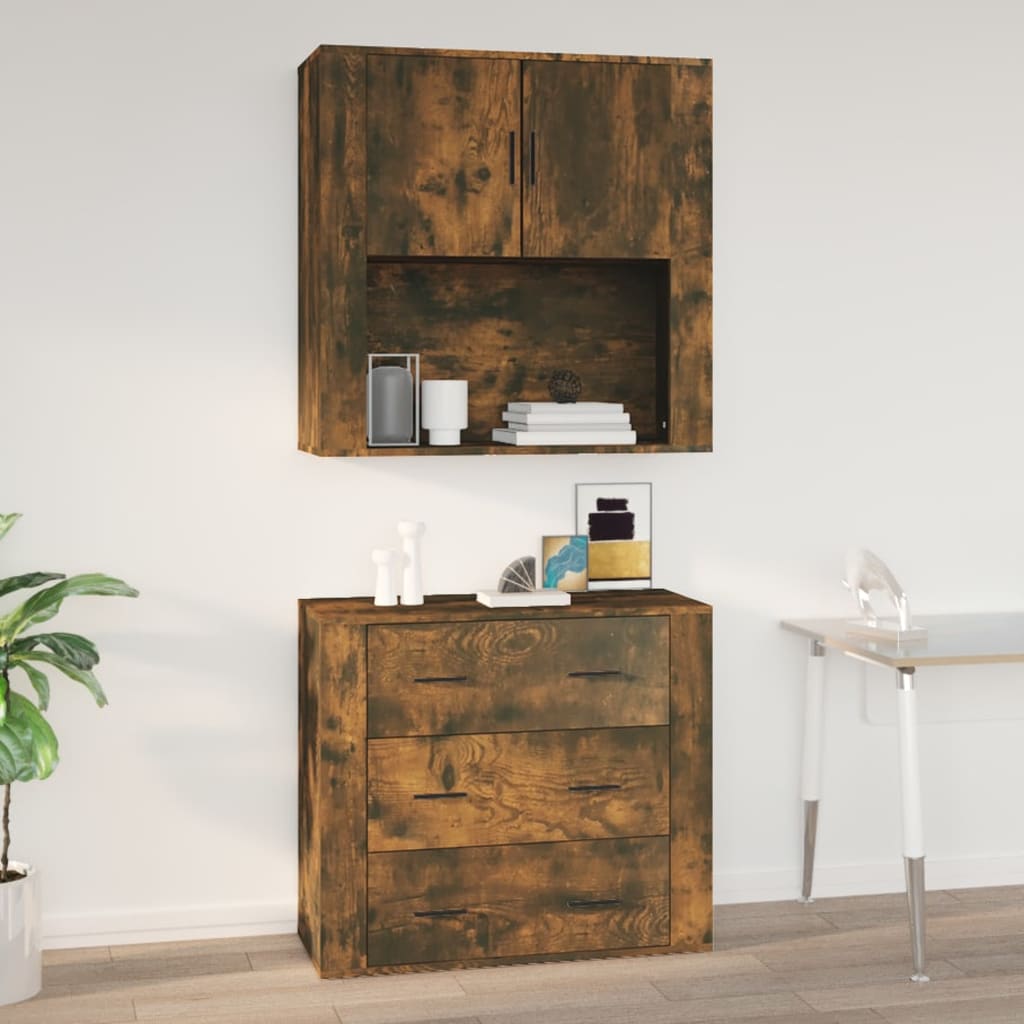 Wandschrank Räuchereiche 80x80 cm