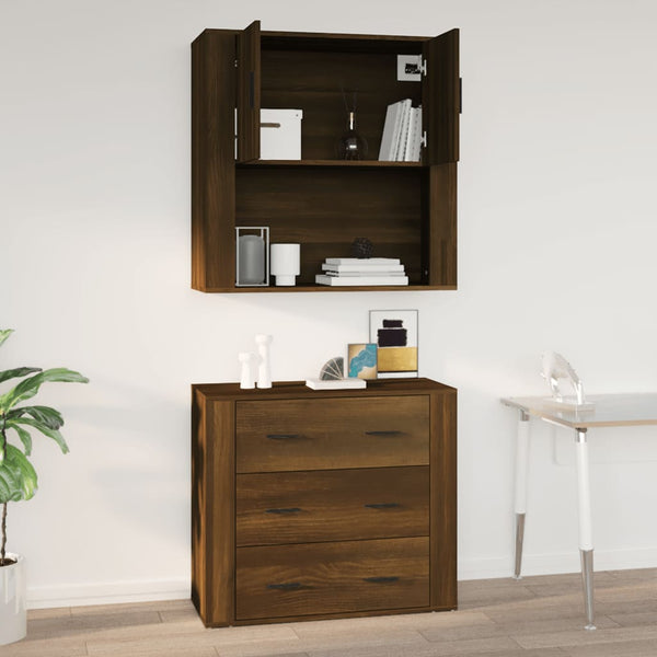 Wandschrank Braun Eichen-Optik 80x80 cm