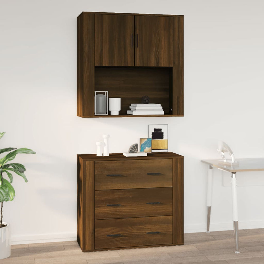 Wandschrank Braun Eichen-Optik 80x80 cm