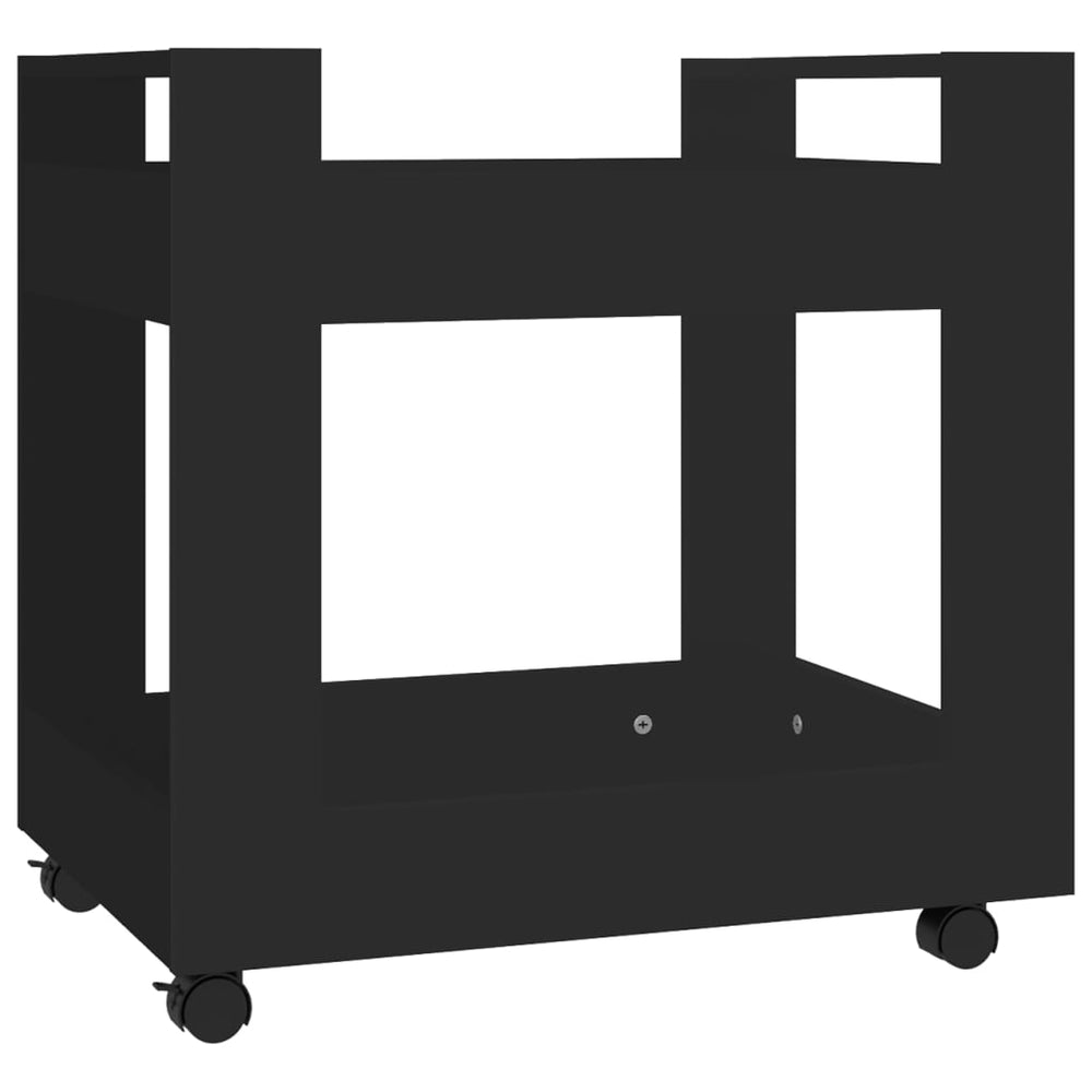 vidaXL Office Cart Black 60x45x60 cm Engineered Wood