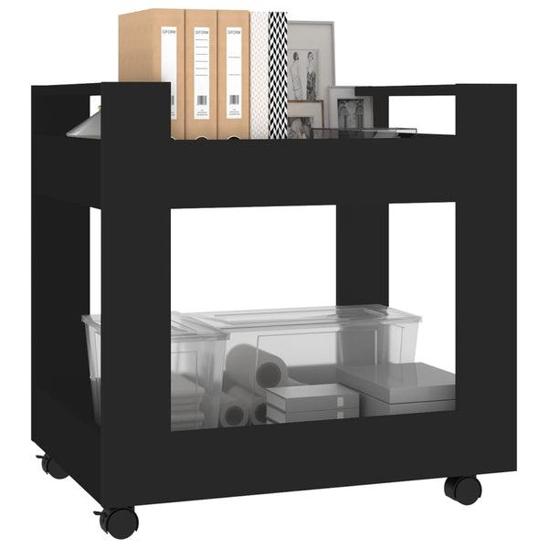 Bürowagen Schwarz 60x45x60 cm