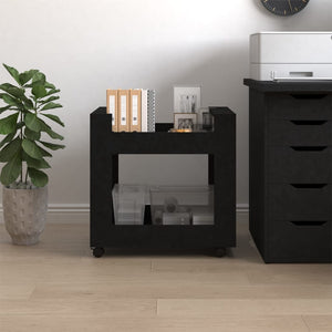 Bürowagen Schwarz 60x45x60 cm