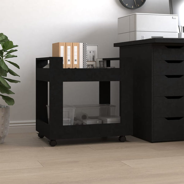 Bürowagen Schwarz 60x45x60 cm