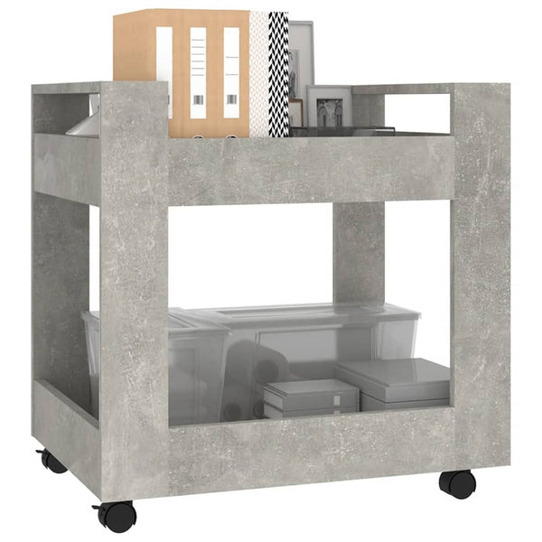 Bürowagen Betongrau 60 cm Rollcontainer