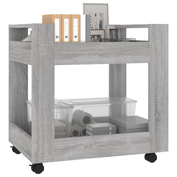 Bürowagen Grau Sonoma 60x45x60 cm