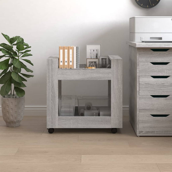 Bürowagen Grau Sonoma 60x45x60 cm