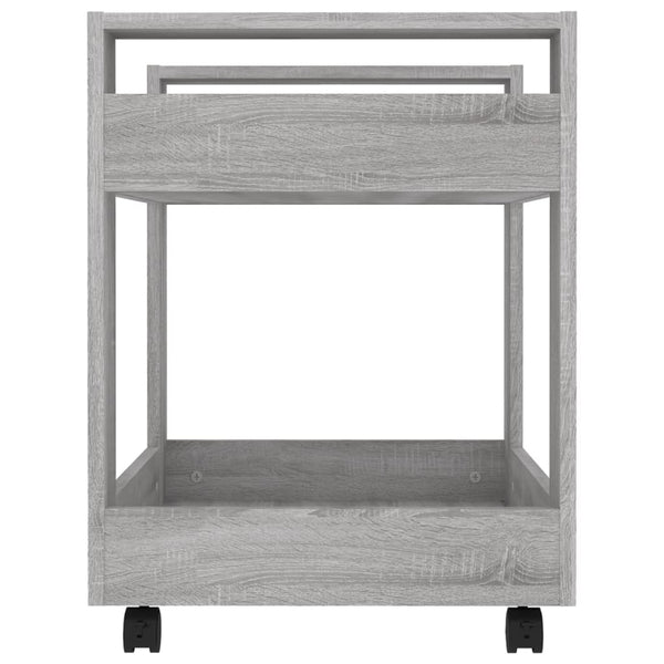 Bürowagen Grau Sonoma 60x45x60 cm