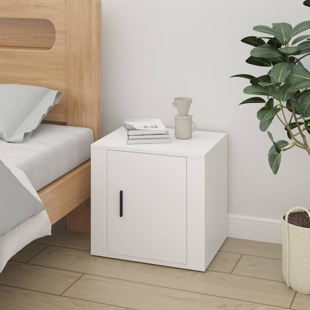 vidaXL Nightstand White 50x39x47 cm