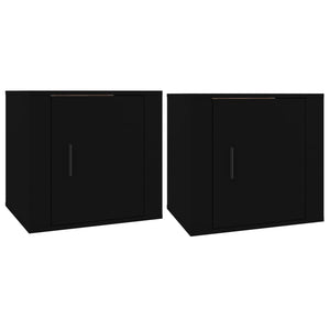 Nachttische Schwarz 2er Set 50x39x47 cm