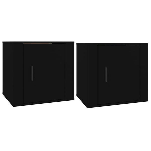 Nachttische Schwarz 2er Set 50x39x47 cm