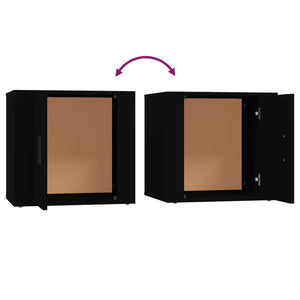 Nachttische Schwarz 2er Set 50x39x47 cm