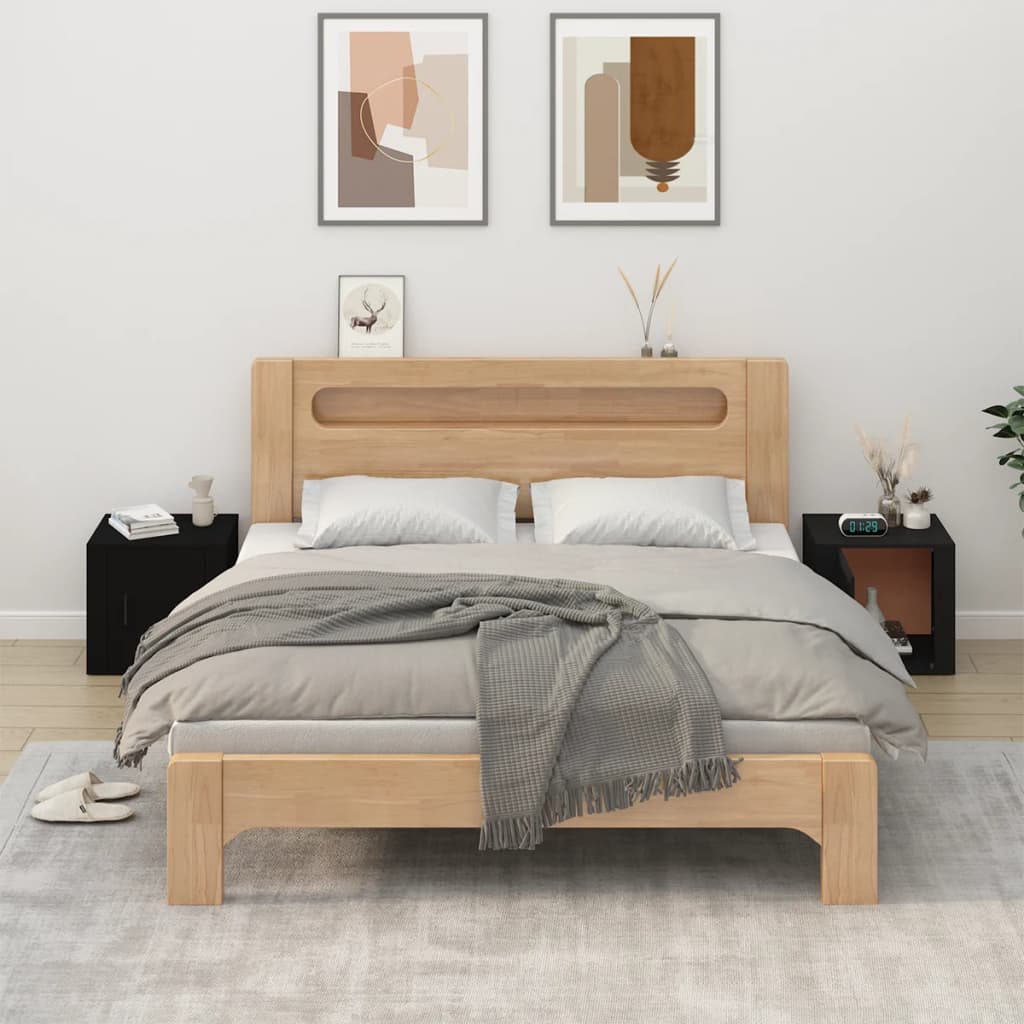 Nachttische Schwarz 2er Set 50x39x47 cm