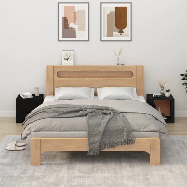 Nachttische Schwarz 2er Set 50x39x47 cm
