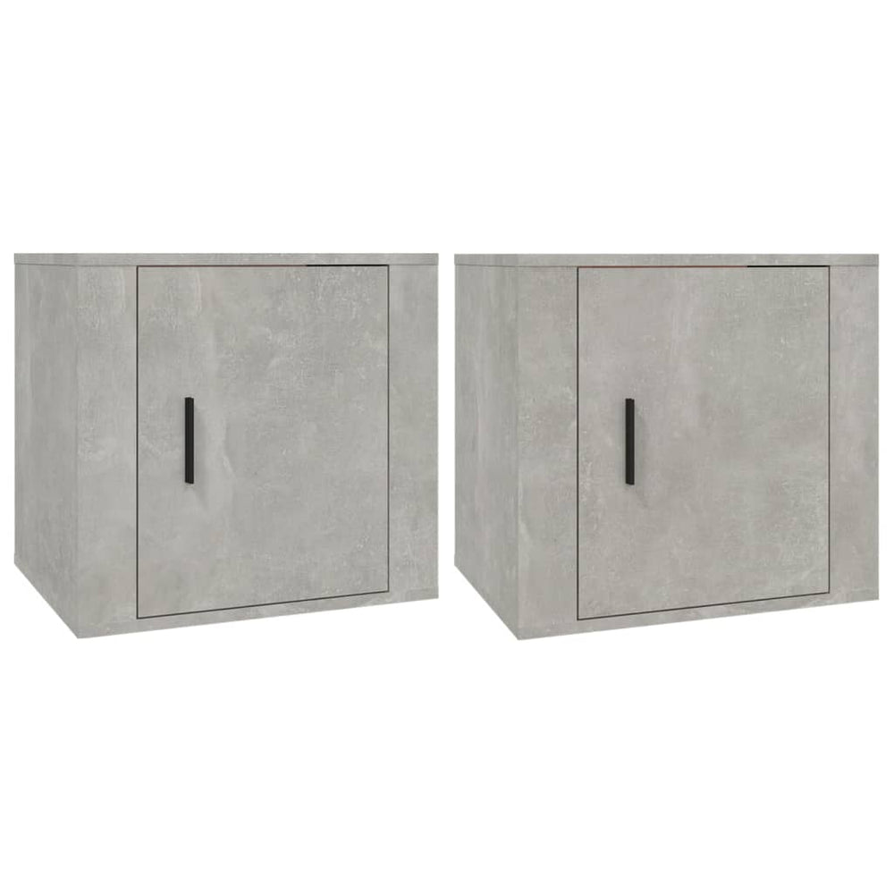 vidaXL Nightstands 2 pcs Concrete Gray 50x39x47 cm