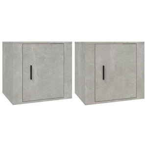 Nachttische 2er Set Betongrau 50x39x47 cm