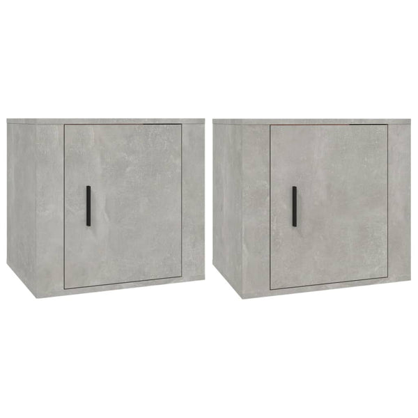 Nachttische 2er Set Betongrau 50x39x47 cm