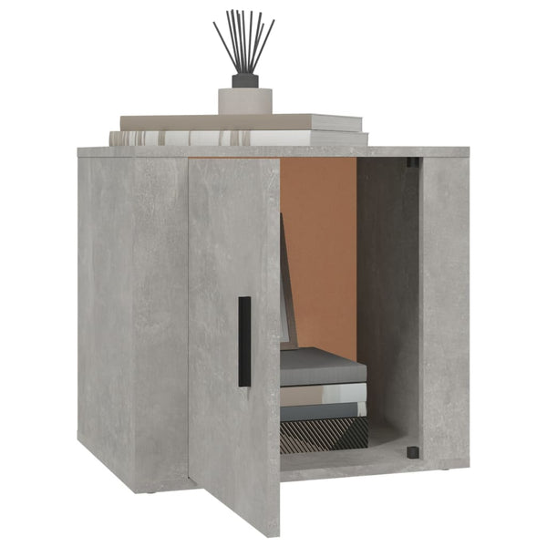 Nachttische 2er Set Betongrau 50x39x47 cm