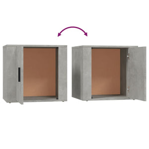 Nachttische 2er Set Betongrau 50x39x47 cm