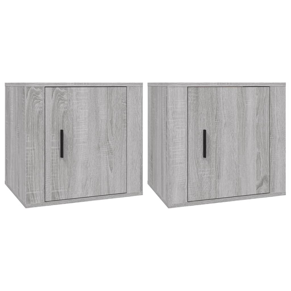 Nachttische 2er Set Grau Sonoma 50x39x47 cm