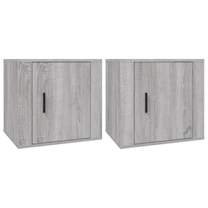 Nachttische 2er Set Grau Sonoma 50x39x47 cm