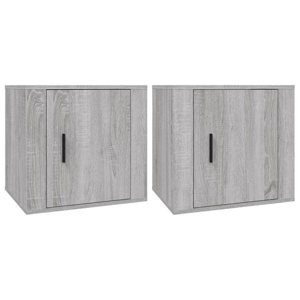 Nachttische 2er Set Grau Sonoma 50x39x47 cm