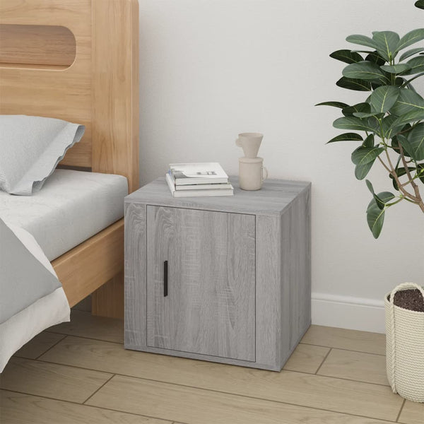 Nachttische 2er Set Grau Sonoma 50x39x47 cm