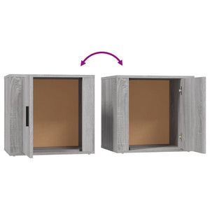 Nachttische 2er Set Grau Sonoma 50x39x47 cm
