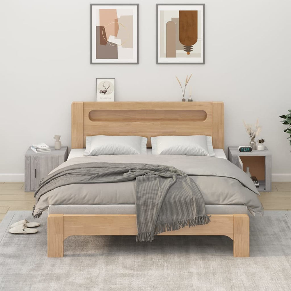 Nachttische 2er Set Grau Sonoma 50x39x47 cm
