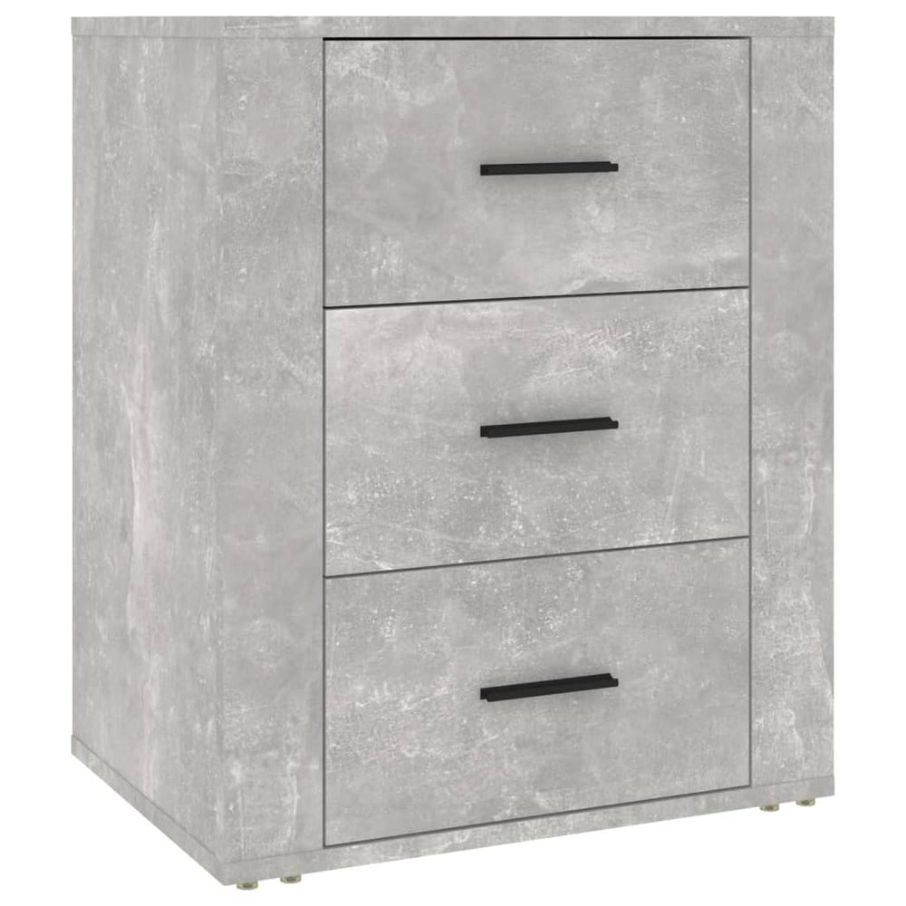 vidaXL Nightstand Concrete Grey 50x36x60 cm Engineered Wood