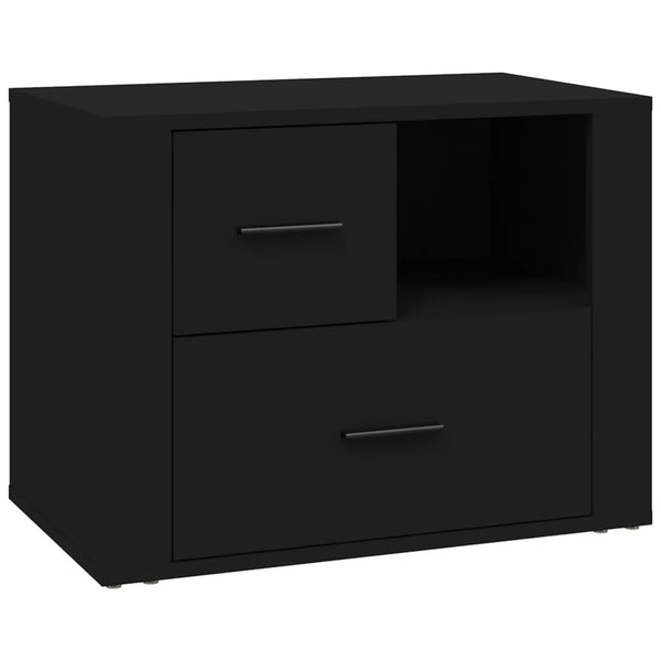 Schwarzer Nachttisch 60x36x45 cm