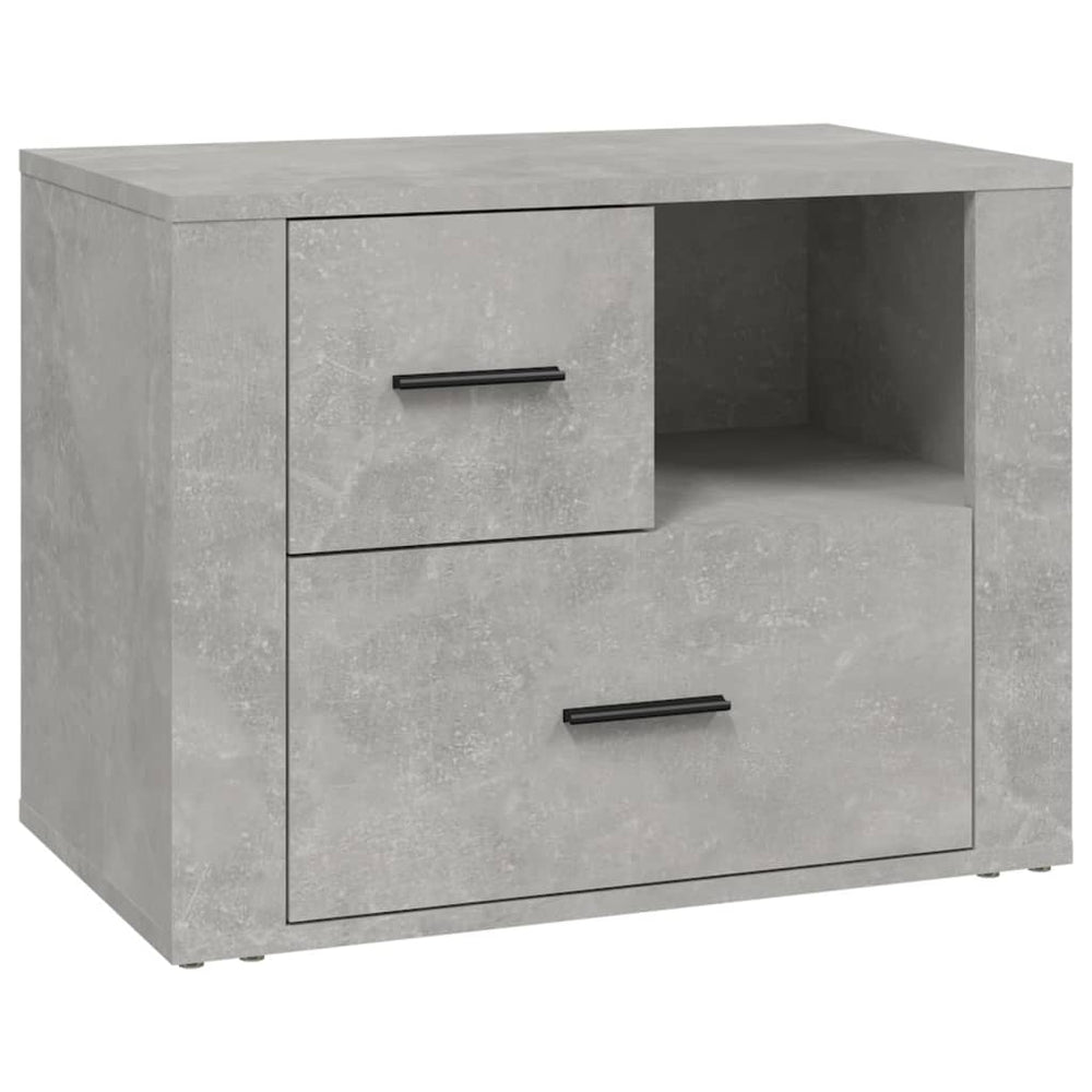 vidaXL Nightstand Concrete Gray 60x36x45 cm Engineered Wood