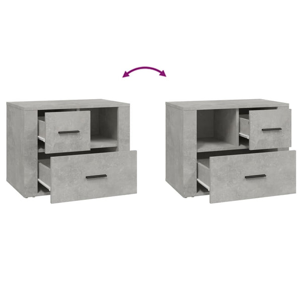 Betongrauer Nachttisch 60 cm
