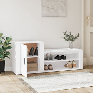 Weißer Schuhschrank 130 cm