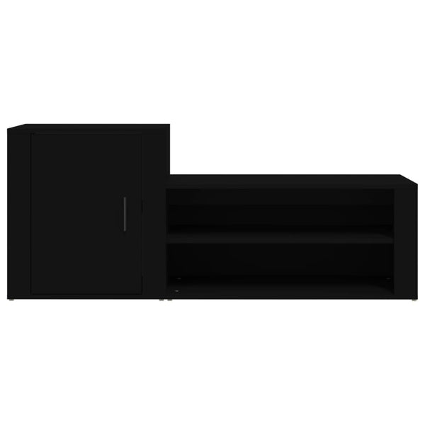 Schuhschrank Schwarz 130 cm