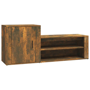 Schuhschrank Räuchereiche 130x35x54 cm